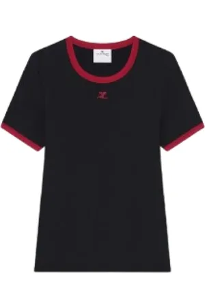 Courrèges Mujer, Camisetas, Negro, Talla: S