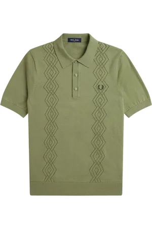 Fred Perry Hombre, Camisetas, Verde, Talla: XL
