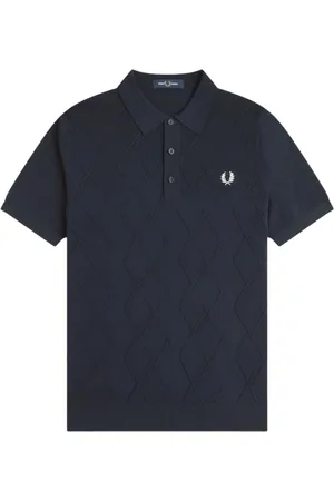 Fred Perry Hombre, Camisetas, Azul, Talla: L