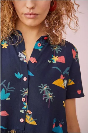 Des Petits Hauts Mujer, Vestidos, Azul, Talla: M