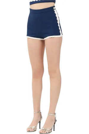Elisabetta Franchi Mujer, Pantalones cortos, Azul, Talla: M
