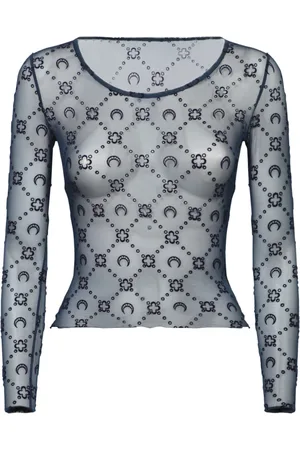 Marine Serre Mujer, Camisetas, Azul, Talla: M
