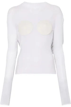 Jean Paul Gaultier Mujer, Camisetas, Blanco, Talla: S