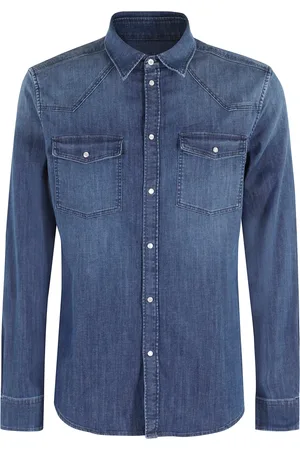 Dondup Hombre, Camisas, Azul, Talla: 2XL