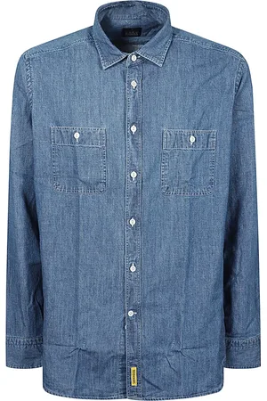 B.D.BAGGIES Hombre, Camisas, Azul, Talla: S