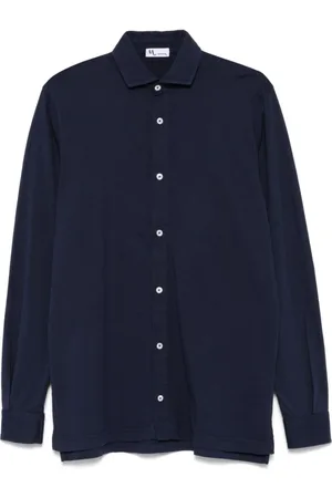 DoppiaA Hombre, Camisas, Azul, Talla: L