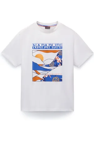 Napapijri Hombre, Camisetas, Blanco, Talla: L