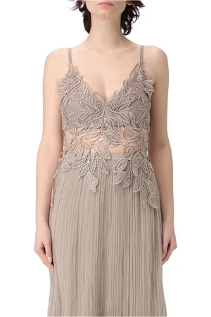 Alberta Ferretti Mujer, Camisetas, Marrón, Talla: S