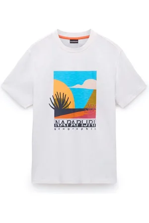 Napapijri Hombre, Camisetas, Blanco, Talla: XL