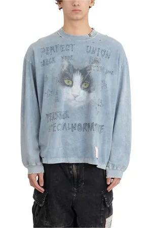 MIHARA YASUHIRO Hombre, Sudaderas, Azul, Talla: S