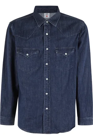 Edwin Hombre, Camisas, Azul, Talla: L