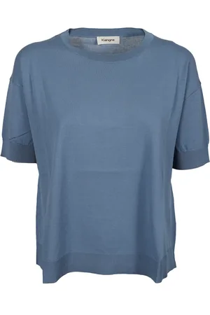 KANGRA CASHMERE Hombre, Camisetas, Azul, Talla: S