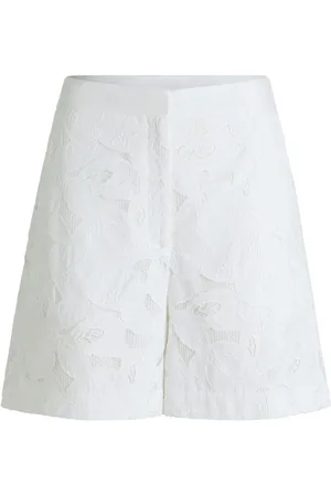 HUGO BOSS Mujer, Pantalones cortos, Blanco, Talla: M