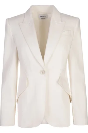 Alexander McQueen Mujer, Chaquetas, Blanco, Talla: S