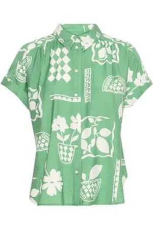 Ichi Mujer, Blusas y Camisas, Verde, Talla: M