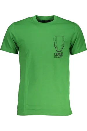 Roberto Cavalli Hombre, Camisetas, Verde, Talla: L