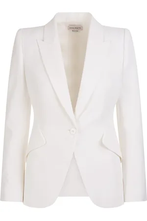 Alexander McQueen Mujer, Chaquetas, Blanco, Talla: S