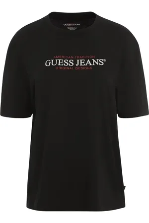 Guess Mujer, Camisetas, Negro, Talla: S