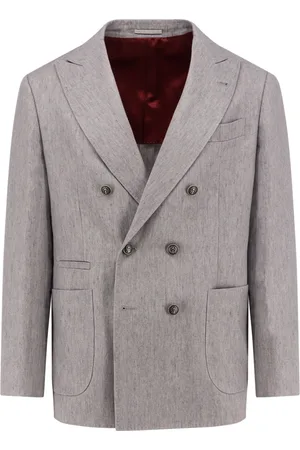 Brunello Cucinelli Hombre, Chaquetas, Gris, Talla: L
