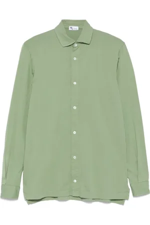 DoppiaA Hombre, Camisas, Verde, Talla: 2XL