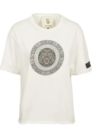5 PROGRESS Hombre, Camisetas, Blanco, Talla: S