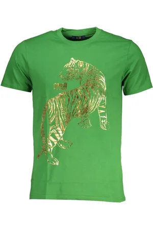 Roberto Cavalli Hombre, Camisetas, Verde, Talla: 2XL