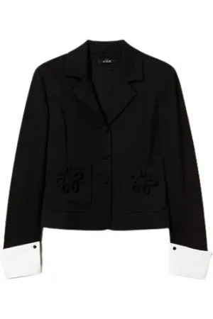 Twin-Set Mujer, Chaquetas, Negro, Talla: M