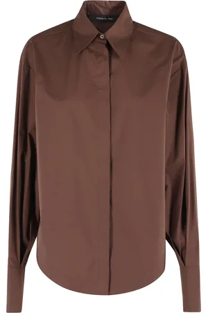 FEDERICA TOSI Mujer, Blusas y Camisas, Marrón, Talla: S