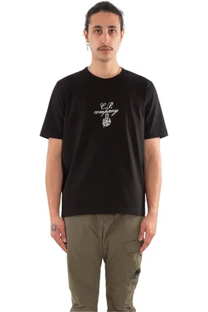 C.P. Company Hombre, Camisetas, Negro, Talla: L