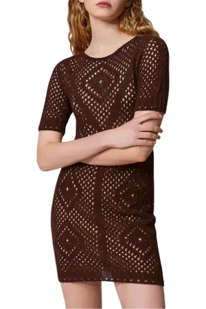 Twin-Set Mujer, Vestidos, Marrón, Talla: XS