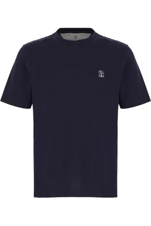 Brunello Cucinelli Hombre, Camisetas, Azul, Talla: M