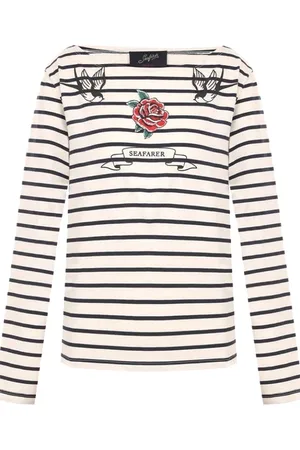 THE SEAFARER Mujer, Camisetas, Blanco, Talla: XS