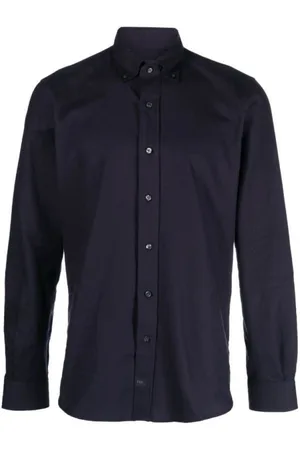 FAY Hombre, Camisas, Azul, Talla: L