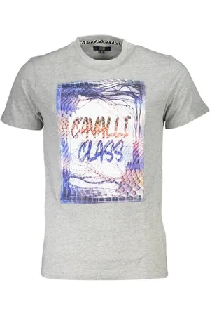 Roberto Cavalli Hombre, Camisetas, Gris, Talla: XL