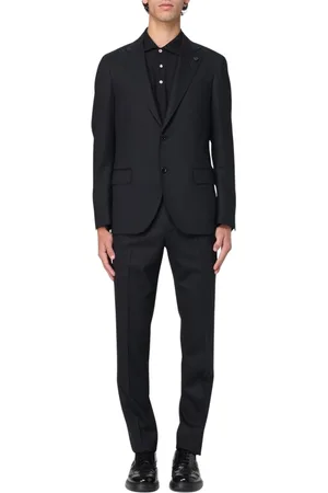 LARDINI Hombre, Trajes, Negro, Talla: L
