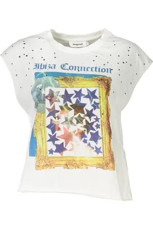 Desigual Mujer, Camisetas, Blanco, Talla: XL