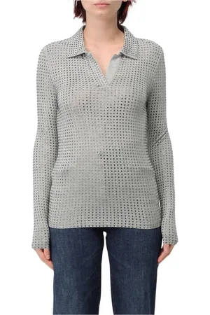 Pinko Mujer, Camisetas, Gris, Talla: M