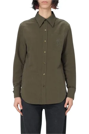 Saint Laurent Mujer, Blusas y Camisas, Verde, Talla: XS
