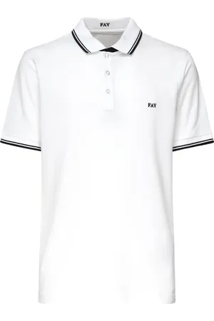 FAY Hombre, Camisetas, Blanco, Talla: M