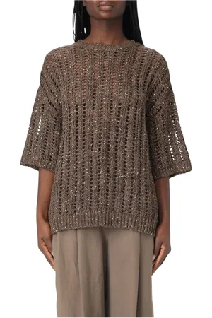 Brunello Cucinelli Mujer, Jerseys, Marrón, Talla: M