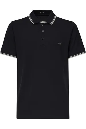 FAY Hombre, Camisetas, Negro, Talla: 2XL