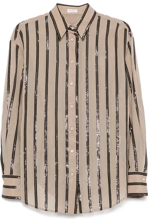 Brunello Cucinelli Mujer, Blusas y Camisas, Marrón, Talla: S