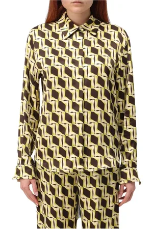 Msgm Mujer, Blusas y Camisas, Marrón, Talla: S