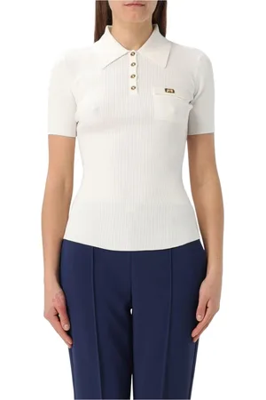 Elisabetta Franchi Mujer, Camisetas, Blanco, Talla: L