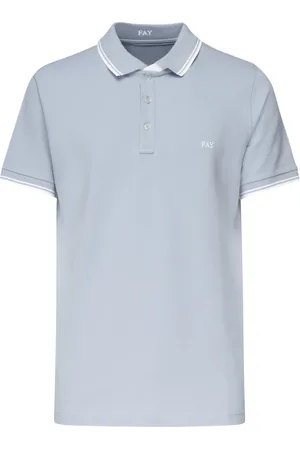 FAY Hombre, Camisetas, Azul, Talla: L