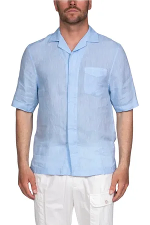Paolo Pecora Hombre, Camisas, Azul, Talla: M