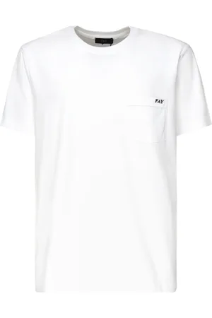 FAY Hombre, Camisetas, Blanco, Talla: M