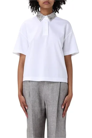 Brunello Cucinelli Mujer, Camisetas, Blanco, Talla: L