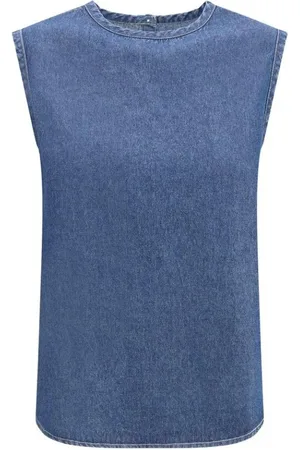 DEPERLU Mujer, Camisetas, Azul, Talla: S