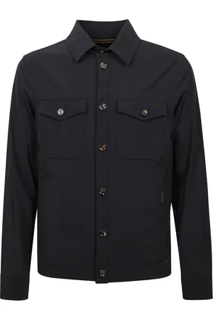 MOORER Hombre, Chaquetas, Azul, Talla: M
